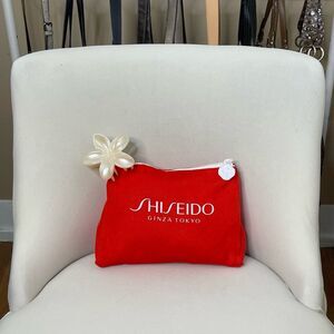 Shiseido Vintage Canvas Japanese Beauty Secrets Zip Cosmetic Makeup Bag